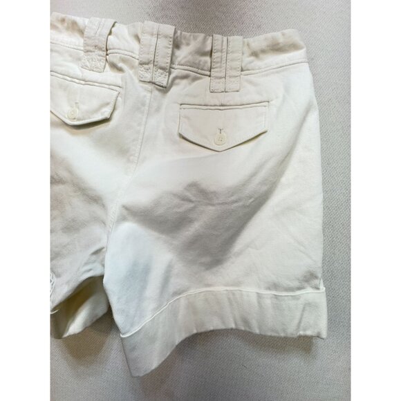 Banana Republic Womens Martin Fit Chino Shorts Size 2 White Summer Casual Pocket - Picture 12 of 12